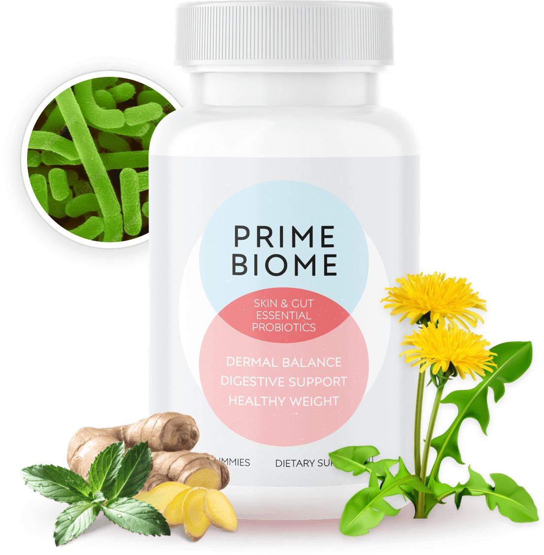 PrimeBiome supplement bottles